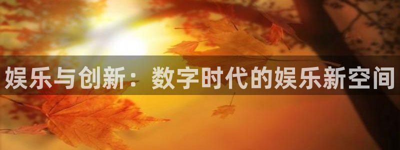 壹号电子娱乐app下载官网：娱乐与创新：数字时代的娱乐新空间